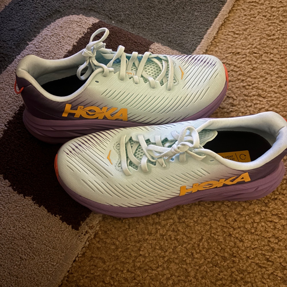 Hoka light blue and Lavender Athletic Shoes